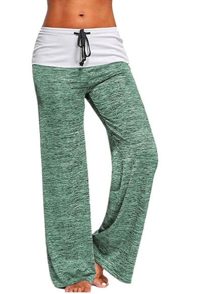 Casual Grey Drawstring Patchwork Cotton Pants Summer