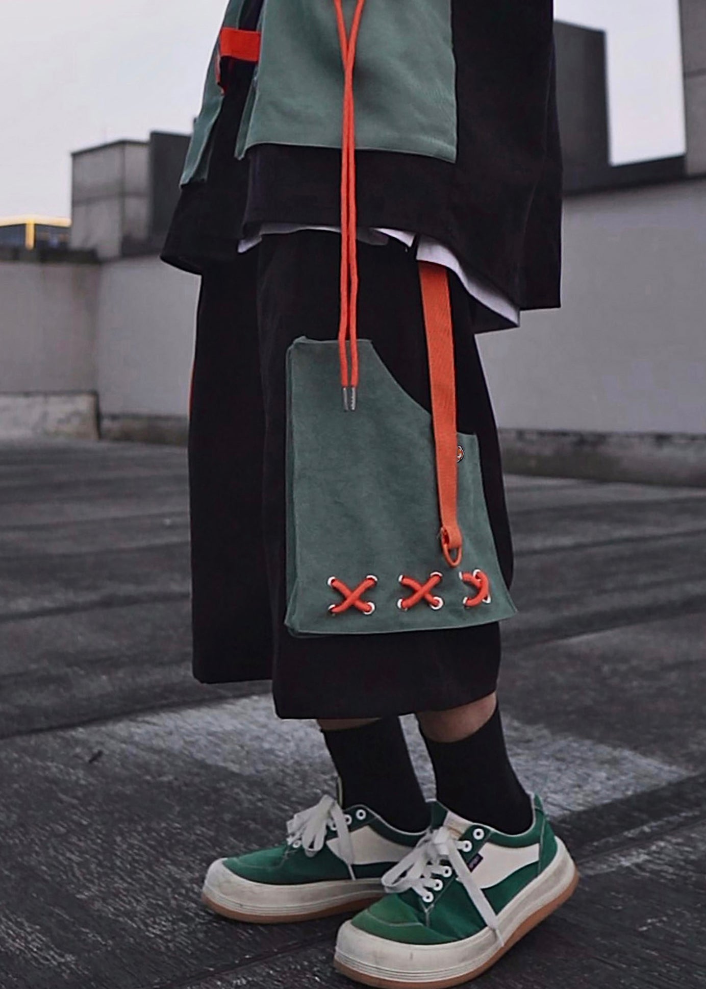 Casual Khaki Pockets Oversized Cotton Mens Shorts Summer