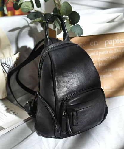 Capacity Tote Orange Large Casual Backpack Handbag Leather