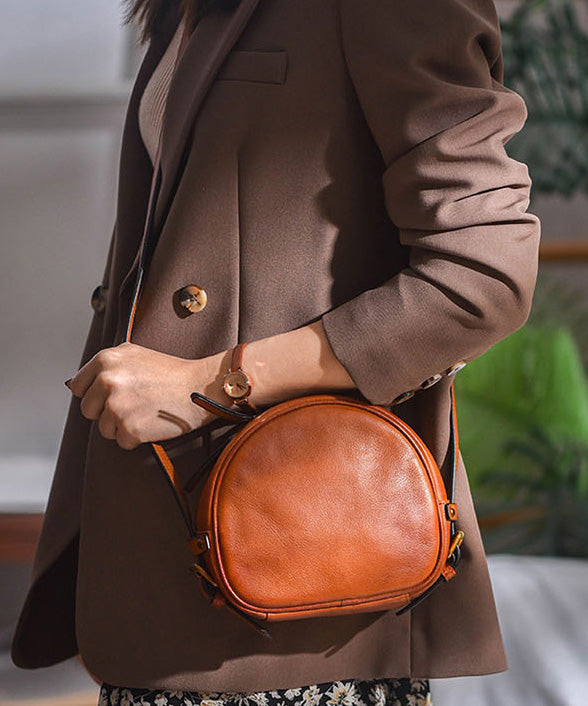 CrossBody Round Durable Casual Bag Solid Leather