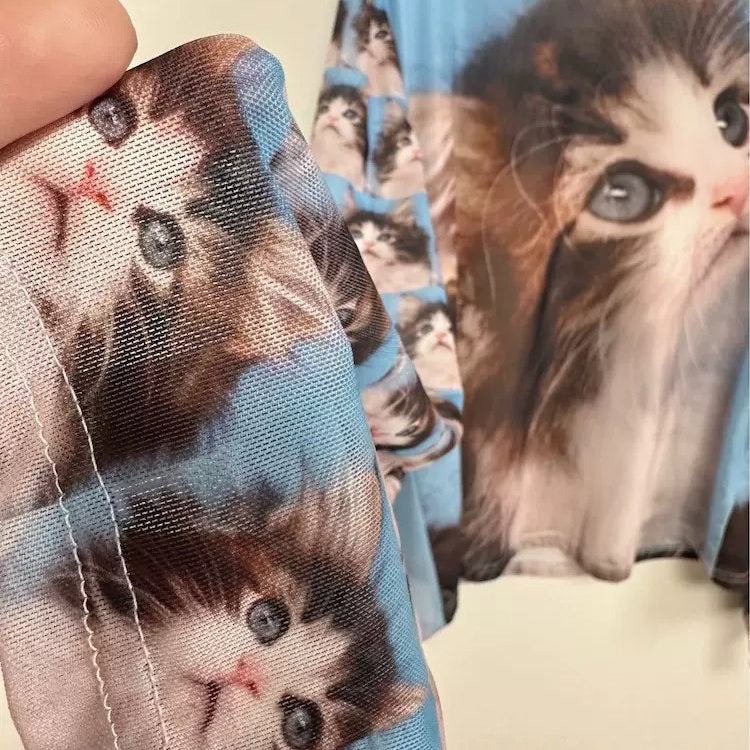 Long Graphic Sleeve Cats Everywhere