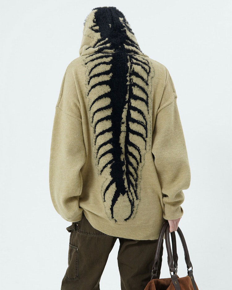 Centipede Knit Hoodie, hoodie sweater boogzel clothing