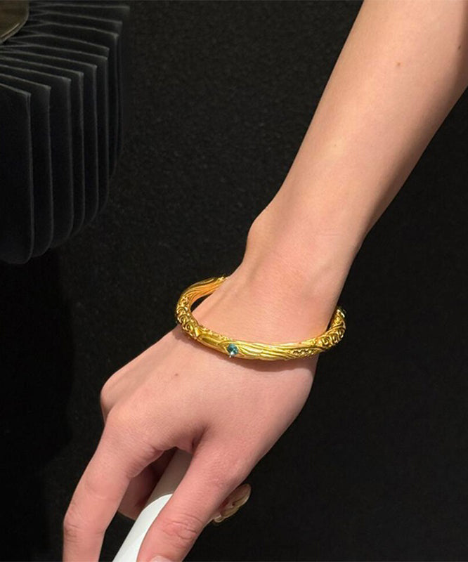 Gold Style Chinese Bangle Overgild Antique