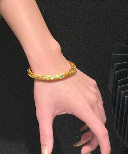 Gold Style Chinese Bangle Overgild Antique