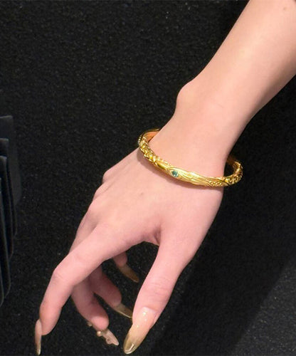 Gold Style Chinese Bangle Overgild Antique