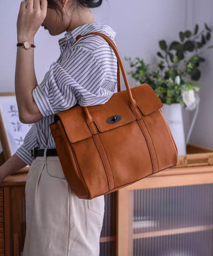 Bags Shoulder Solid Leather Classy Durable Yellow