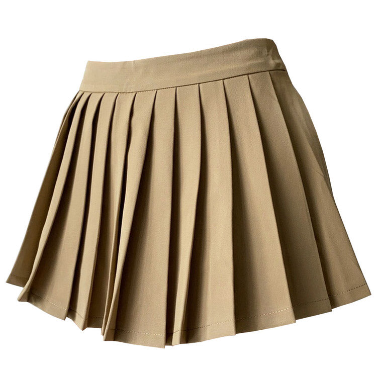 Casual Pleated Mini Skirt