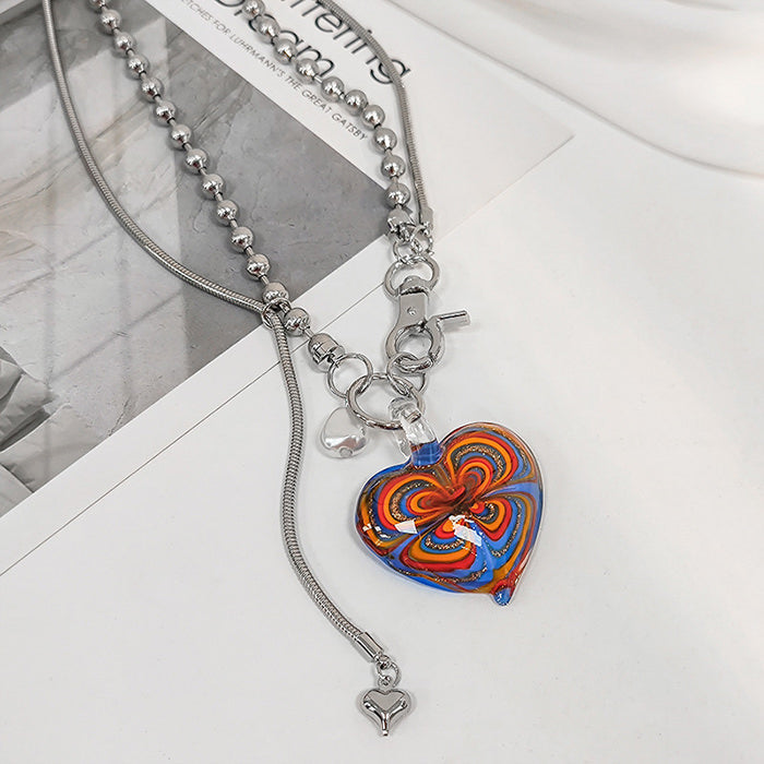 Colorful Heart Necklace