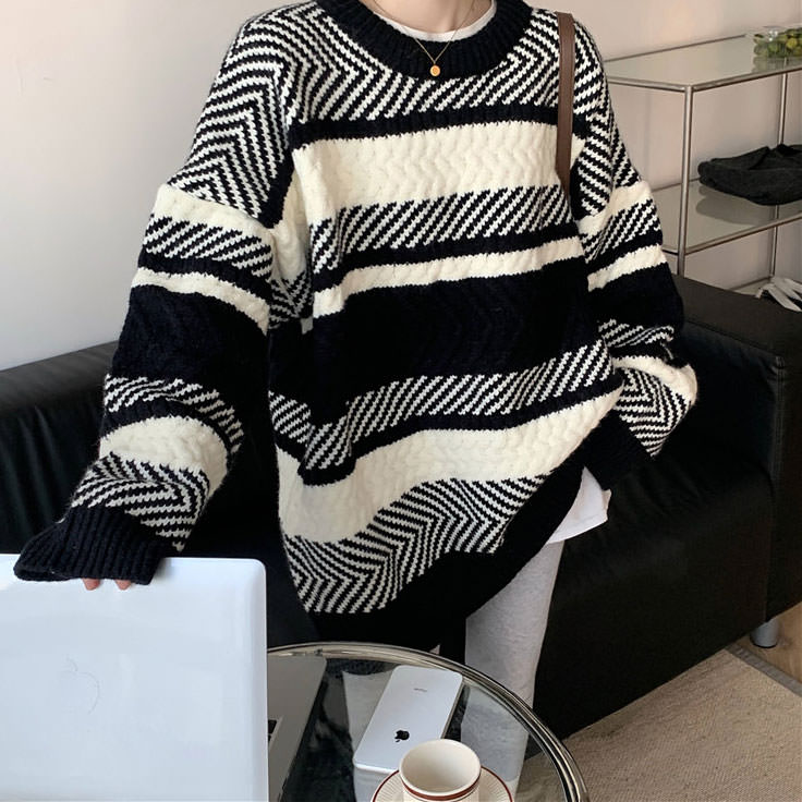 Cozy Stripe Knit Sweater