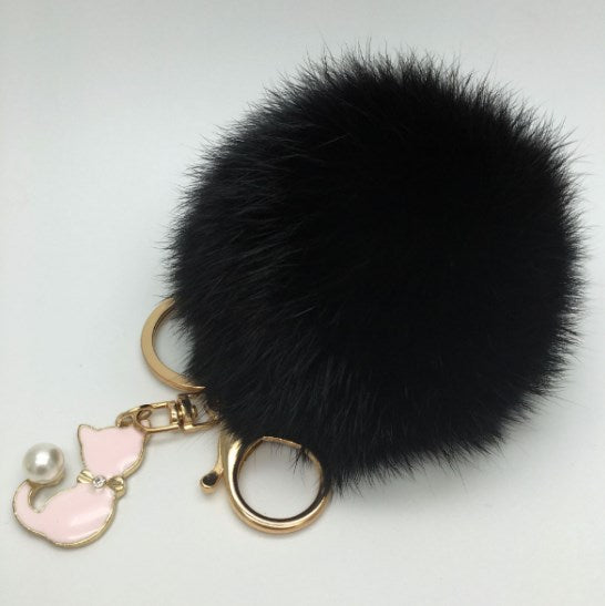 Kawaii Cat Plush Ball Pom Pom Keychain SP1812013