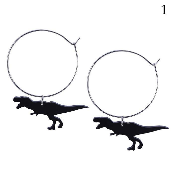 Boucles d'oreilles créoles dinosaures