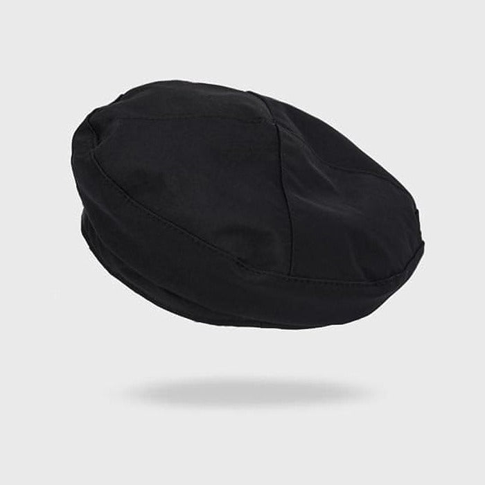 Béret à boucle en forme de cœur noir