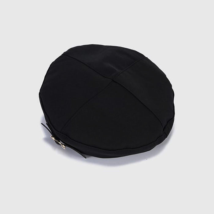 Black Heart Buckle Beret