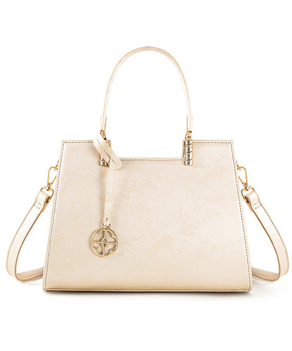 Beige Versatile Tote Bag Jacquard Elegant