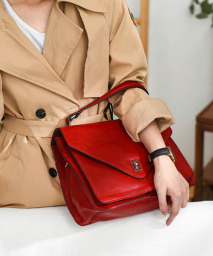 Handbag Elegant Tote Leather Solid Orange Durable