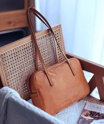 Bags Durable Square Leather Elegant Orange Shoulder