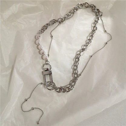 Heart Pearl Chain Necklace SP19538