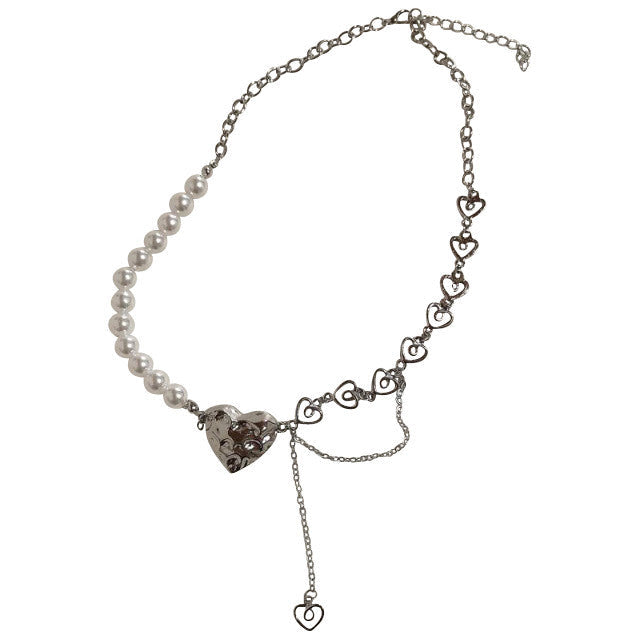 Collier chaîne en perles en forme de cœur SP19538