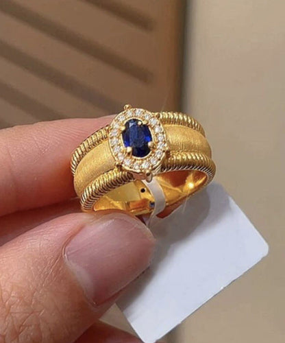 Rings Open Overgild Zircon Gold Silver Fashion Sterling