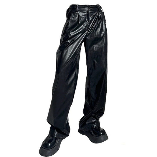 Schwarze Lederhose