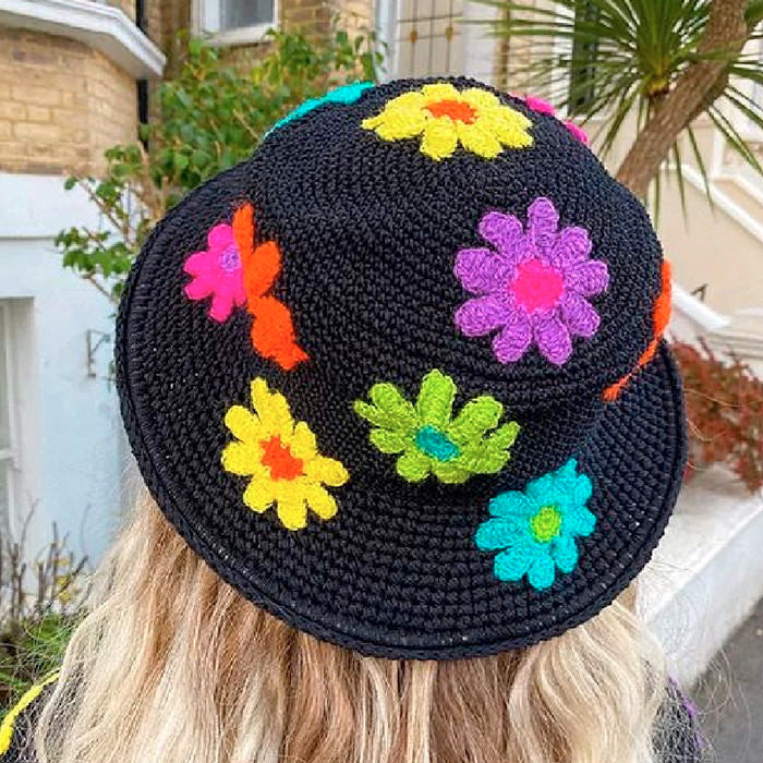 Flower Crochet Bucket Hat