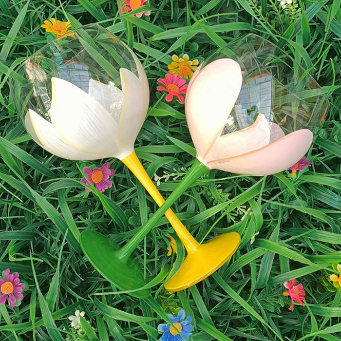 Verre de fleur de tulipe de beauté