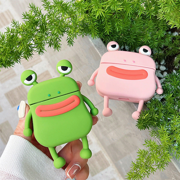 Étui AirPods en forme de grenouille mignonne