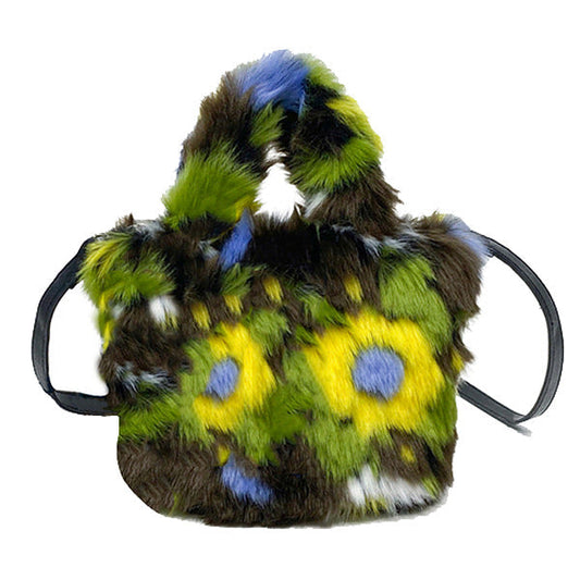 Mini sac à fleurs en peluche