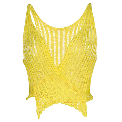 Häkeltop mit Farbverlauf und bunten Streifen