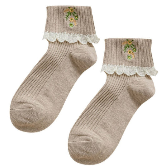 Chaussettes fleuries kawaii