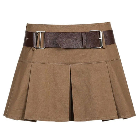 Brown Fashionable Mini Skirt