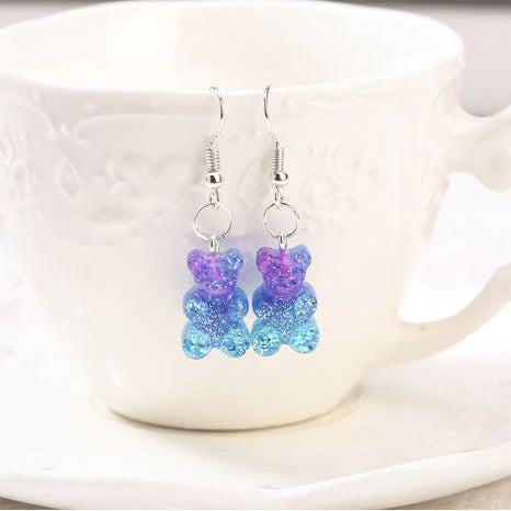 Boucles d'oreilles ours kawaii