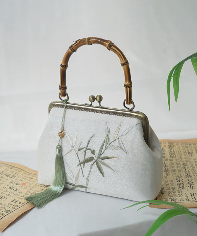 Embroidery Handmade Tote Style Bamboo Chinese New Bag