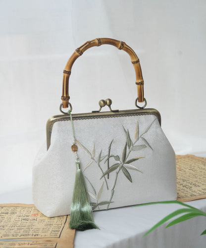 Embroidery Handmade Tote Style Bamboo Chinese New Bag