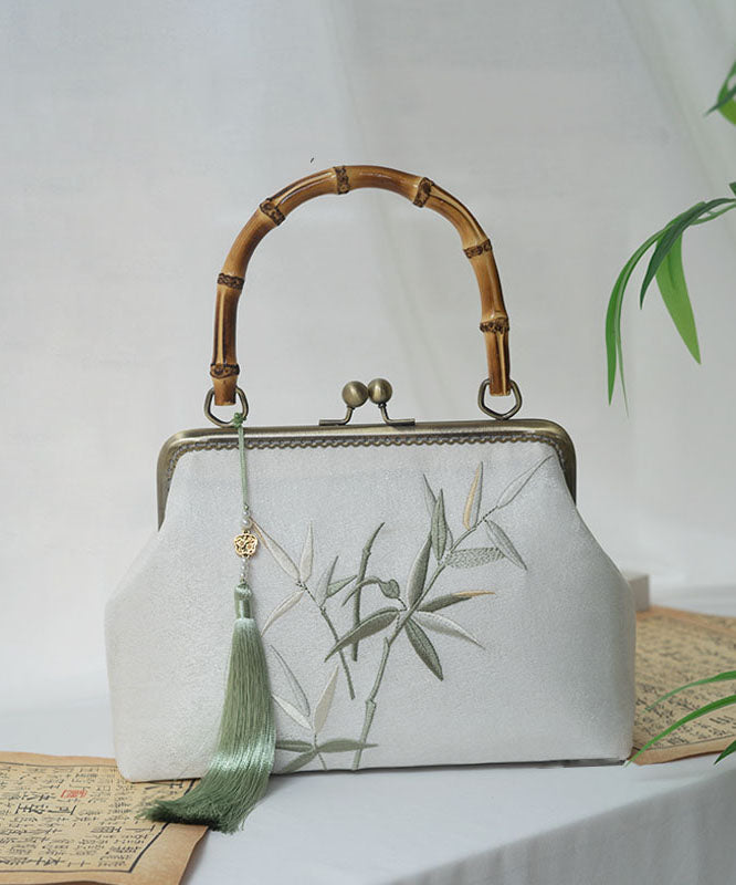 Embroidery Handmade Tote Style Bamboo Chinese New Bag