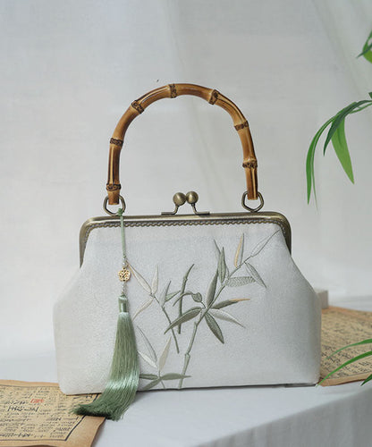Embroidery Handmade Tote Style Bamboo Chinese New Bag