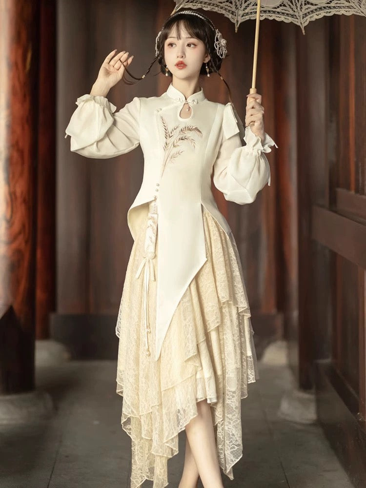 Robe de fée cheongsam irrégulière