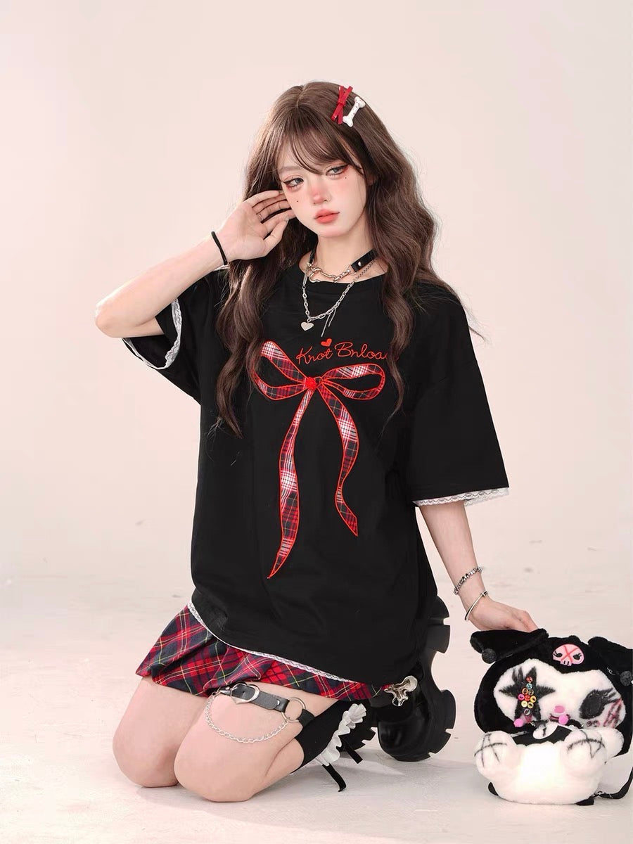 Kawaii Bow Party Oversized Loose Top