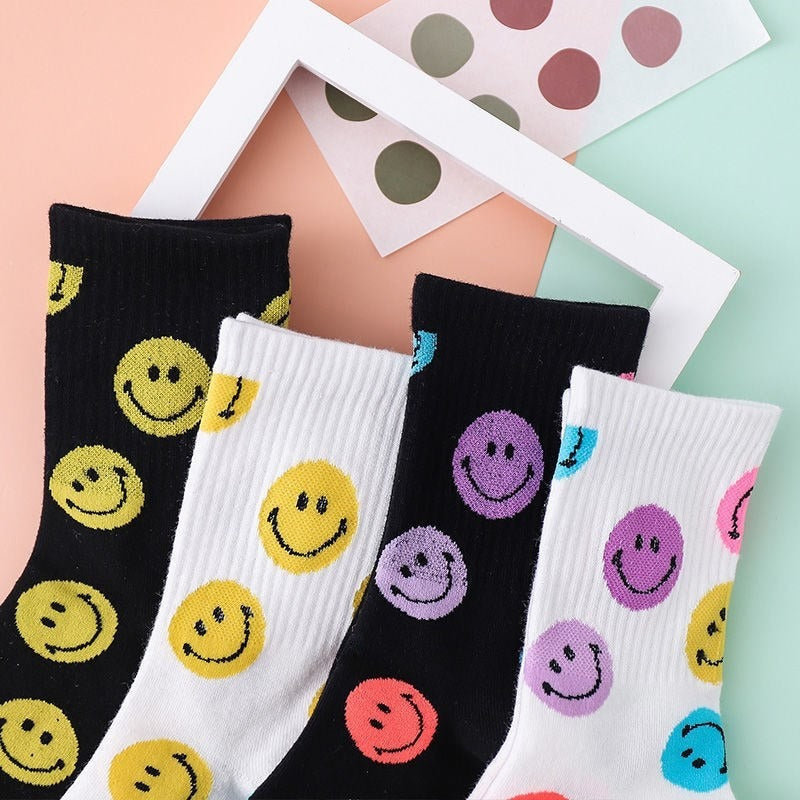 Smiley-Gesicht-Fröhliche Socken