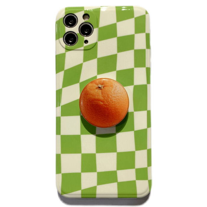 Coque iPhone à damier vert fruité