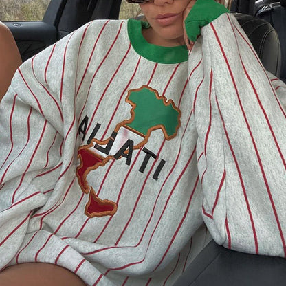 italia striped sweatshirt boogzel apparel