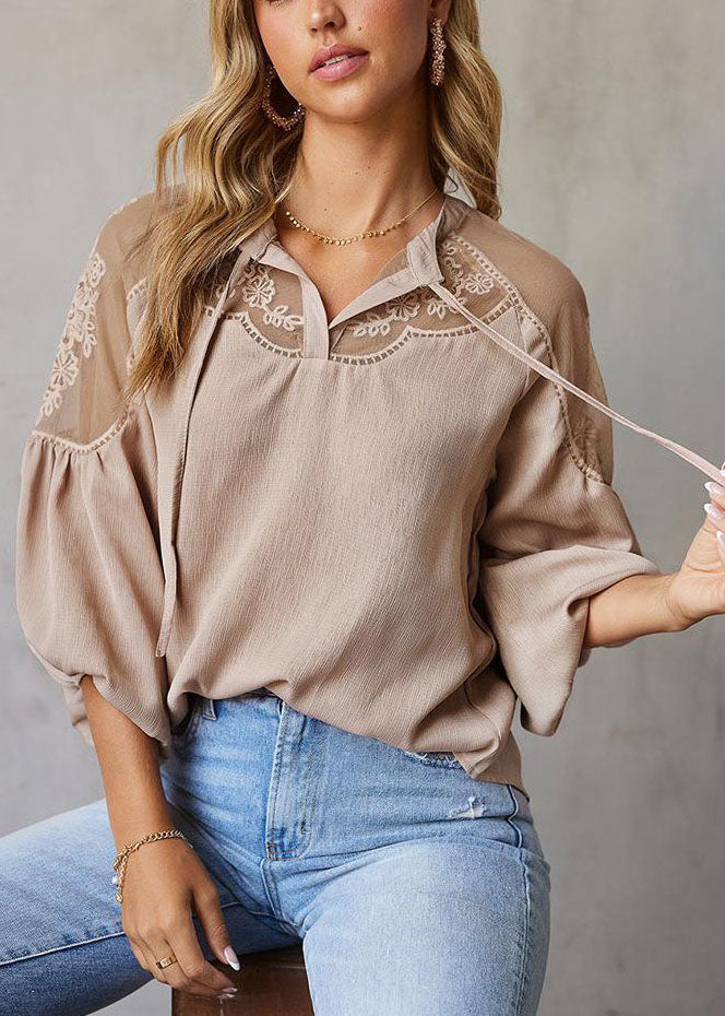 Army Tulle Chiffon Green Patchwork Top Italian Fall