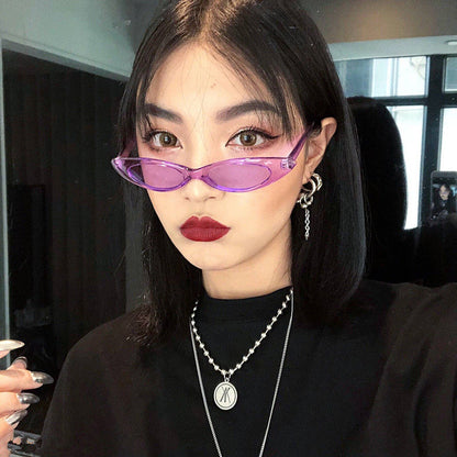 Slim Retro Cat Eye Sunglasses