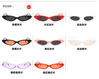 Slim Retro Cat Eye Sunglasses