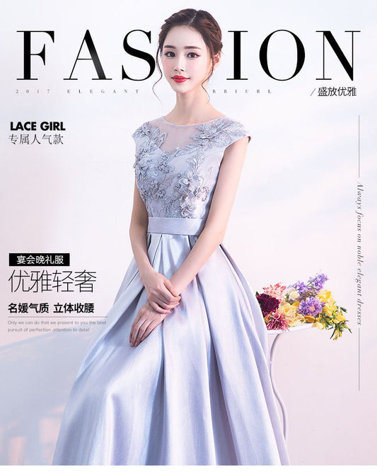 Sleeveless Lace Evening Gown