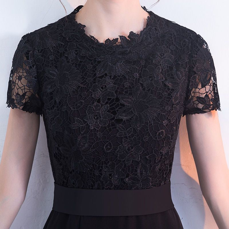 Evening Gown Mermaid Short-Sleeve