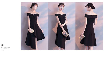 Off Shoulder Midi A-Line Cocktail Dress