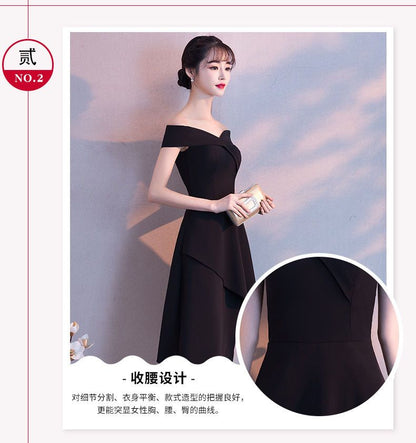 Off Shoulder Midi A-Line Cocktail Dress