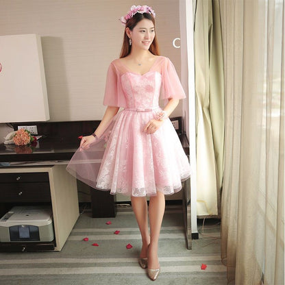 Bridesmaid Lace A-Line Cocktail Dress (4 designs)