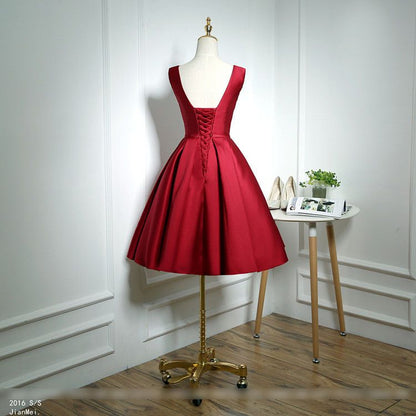 Plain Sleeveless Cocktail Dress